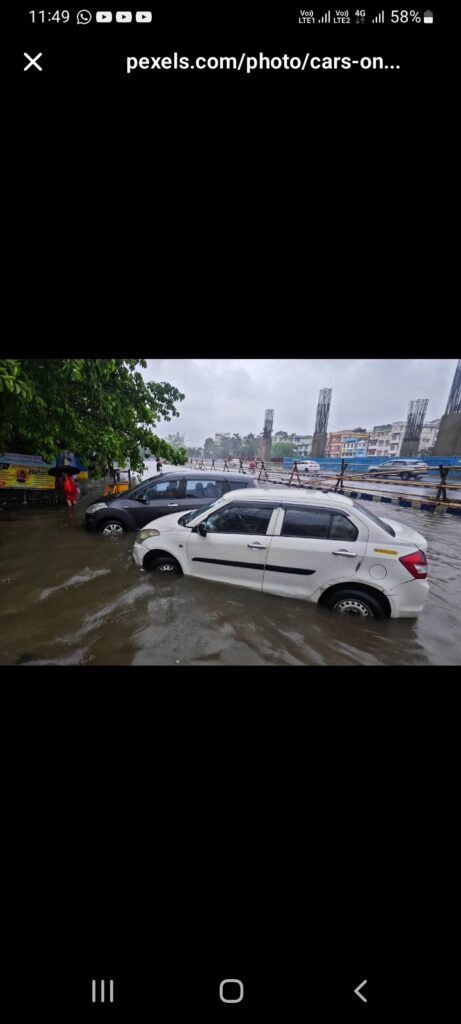 Indore streets waterlogged after heavy rain